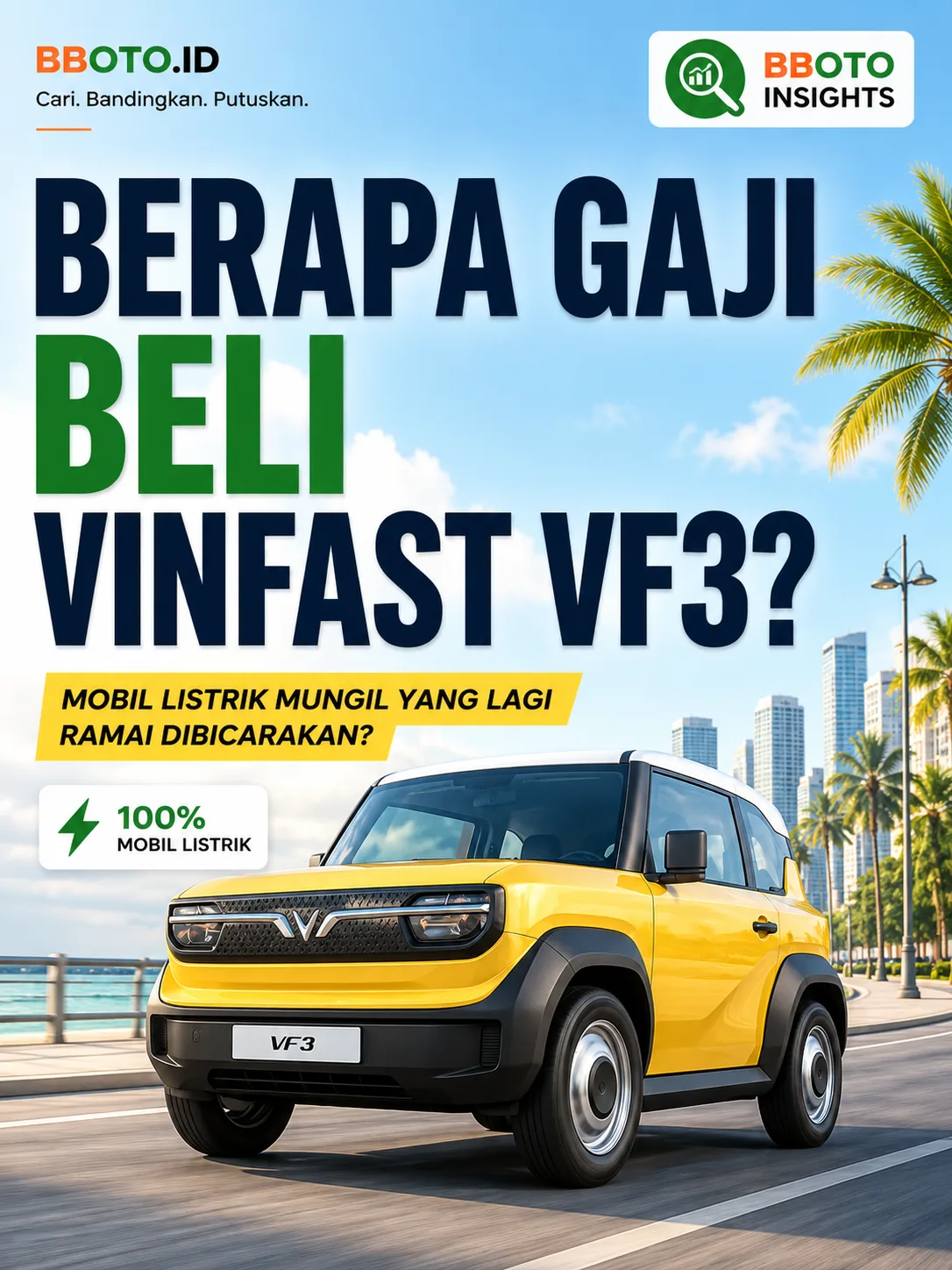 Berapa Gaji Beli VinFast VF3 di Tahun 2026? Simulasi Cicilan dan Salary Fit